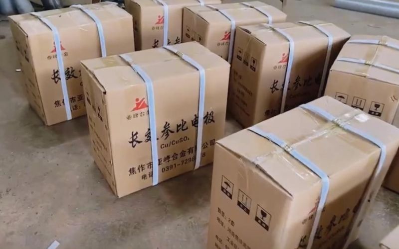 長(cháng)效參比電極裝箱完畢
